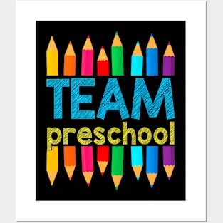 Team Preschool Back To School Preschool Teacher Student Posters and Art